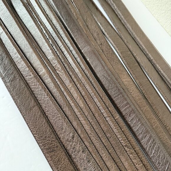 Rod Patrick Boots Mens Western Belt 1.25" Size 36 Taper End Brown Smooth Ostrich - Picture 9 of 12